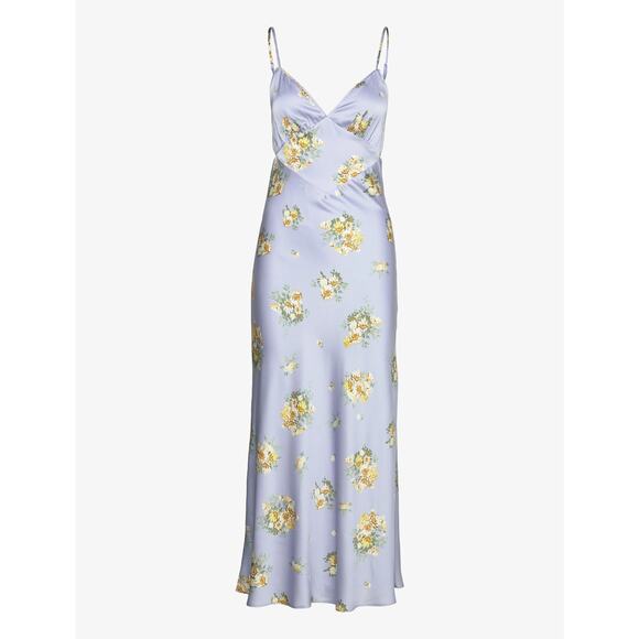 Malinda Slip Dress Water Floral